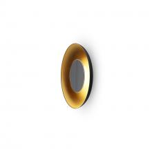 Koncept Inc RMW-09-SW-BNI-HW+18BD-MBG - Ramen  9" (Brushed Nickel) with 18" back dish (Matte Black w/ Gold Interior)